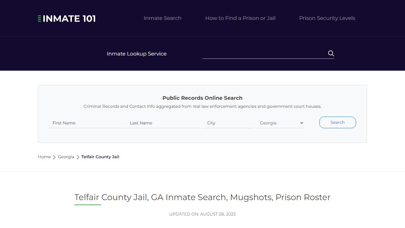 Telfair County Jail, GA Inmate Search, Mugshots, Prison Roster